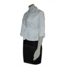 BS199 custom suits hongkong job occupation ladies' tailor made fit middle sleeved working suits design company BS199 custom suits hongkong job occupation ladies' tailor made fit middle sleeved working suits design company